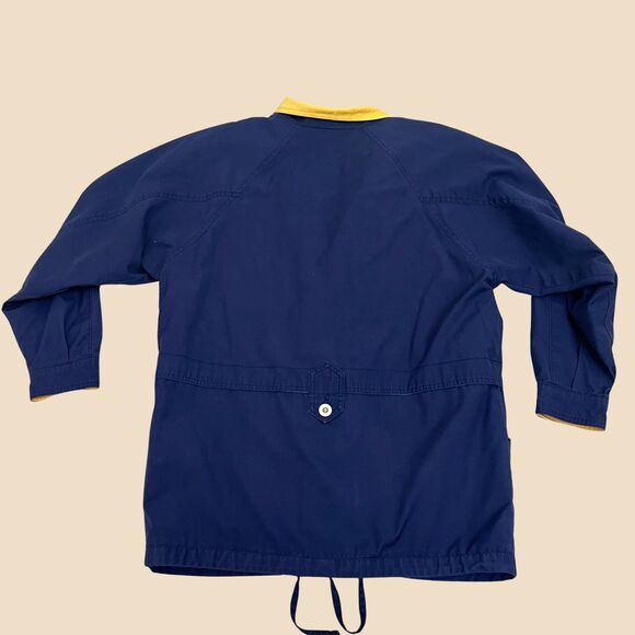 1990s small nautical jacket by Braefair Sport, womens blue & teal pea coat - Picture 9 of 10